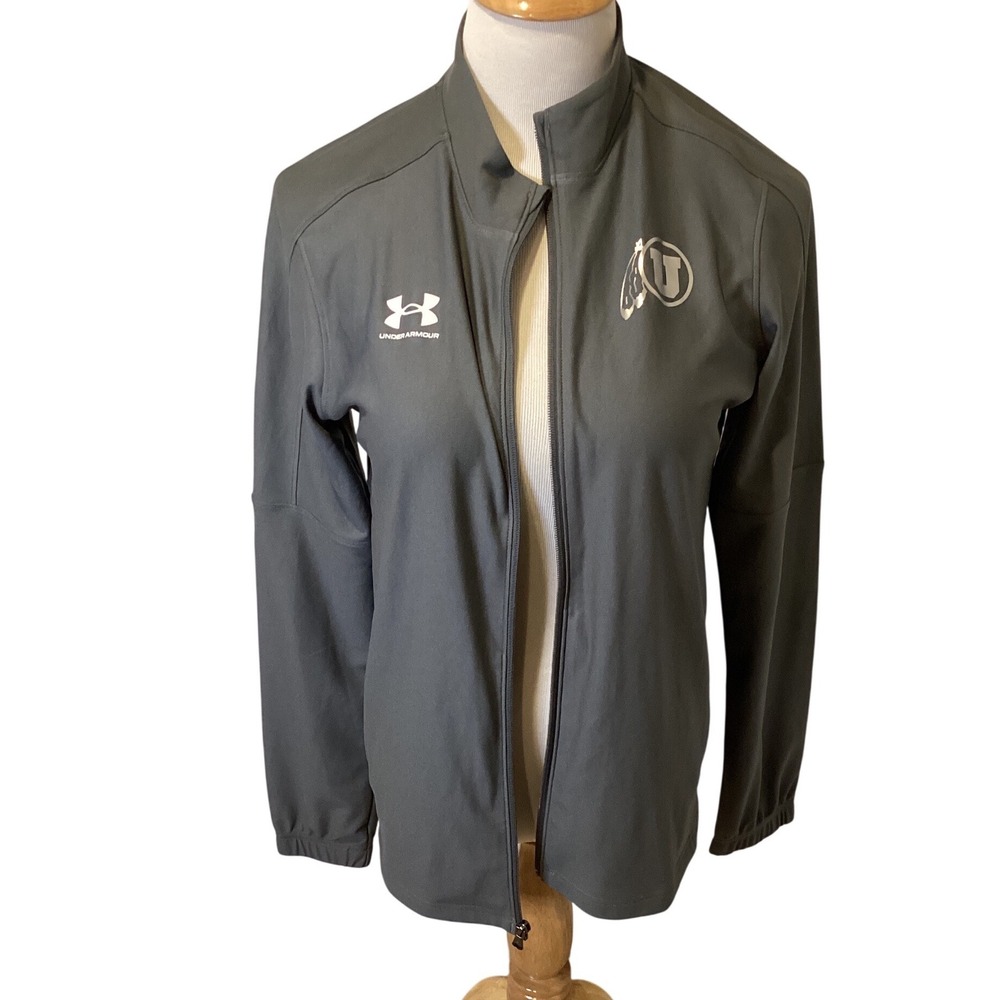 Under Armour Womens Gray Challenger Track Jacket Fitted MD M